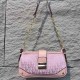 Pink Street Vintage Letter Patchwork Zipper Bags