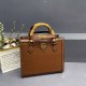 Brown Elegant Simplicity Letter Solid Patchwork Bags
