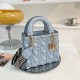 Blue Daily Simplicity Letter Solid Patchwork Bags