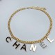 Multicolor Street Letter Patchwork Chains Necklaces