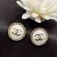 White Simplicity Letter Patchwork Earrings