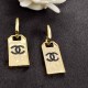 Gold Simplicity Letter Patchwork Earrings