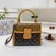 Khaki Vintage Letter Patchwork Bags