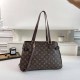 Coffee Vintage Elegant Letter Patchwork Zipper Bags