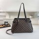 Black Vintage Elegant Letter Patchwork Zipper Bags