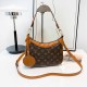 Brown Vintage Elegant Letter Patchwork Bags