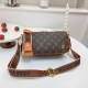 Brown Street Vintage Letter Zipper Bags