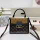 Black Vintage Letter Patchwork Bags