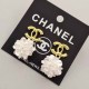White Gold Elegant Letter Patchwork Earrings