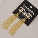 Gold Elegant Simplicity Letter Tassel Earrings