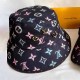 Black Street Letter Patchwork Hat