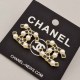 Black Elegant Letter Patchwork Earrings