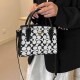 Black And White Elegant Letter Zipper Bags
