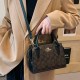 Coffee Elegant Letter Zipper Bags