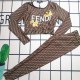 Coffee Sportswear Letter Patchwork Swimwears