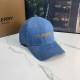 Blue Street Letter Embroidered Hat