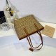 Brown Casual Simplicity Letter Zipper Bags