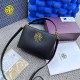 Matte Black Simplicity Letter Patchwork Bags