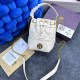 White Casual Simplicity Letter Draw String Chains Bags