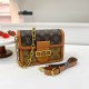 Brown Vintage Letter Chains Bags