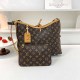 Coffee Vintage Elegant Letter Patchwork Bags