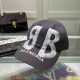 Grey Casual Street Letter Patchwork Hat