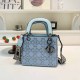 Blue Celebrities Elegant Letter Patchwork Zipper Bags
