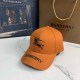 Brown Casual Street Letter Embroidered Hat