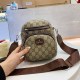 Light Khaki Street Letter Zipper Bags