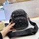 Black Street Letter Geometric Zipper Bags