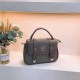 Dark Gray Street Letter Patchwork Bags