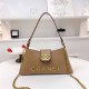 Khaki Simplicity Letter Chains Zipper Bags