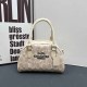 White Elegant Letter Zipper Bags