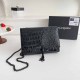 Black Simplicity Letter Tassel Chains Bags