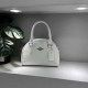 White Simplicity Letter Zipper Bags
