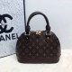 Dark Coffee Vintage Elegant Letter Patchwork Zipper Bags
