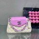 Rose Purple Street Simplicity Letter Patchwork Chains Bags