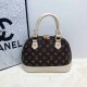 Cream White Vintage Elegant Letter Patchwork Zipper Bags