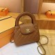 Brown Simplicity Letter Solid Chains Bags