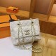 White Elegant Simplicity Letter Chains Zipper Bags