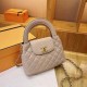 Khaki Simplicity Letter Solid Chains Bags