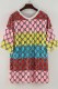 Multi-color Casual Letter Sequins Patchwork O Neck Straight Dresses