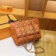 Orange Elegant Simplicity Letter Chains Zipper Bags