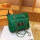 Green Elegant Simplicity Solid Chains Zipper Bags