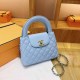 Blue Simplicity Letter Solid Chains Bags