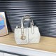 White Elegant Simplicity Solid Patchwork Bags