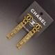 Gold Vintage Letter Patchwork Earrings