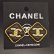 Black Gold Simplicity Letter Rhinestone Earrings