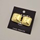 Gold Simplicity Letter Patchwork Earrings