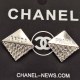 Silver Street Simplicity Letter Patchwork Rhinestone Earrings